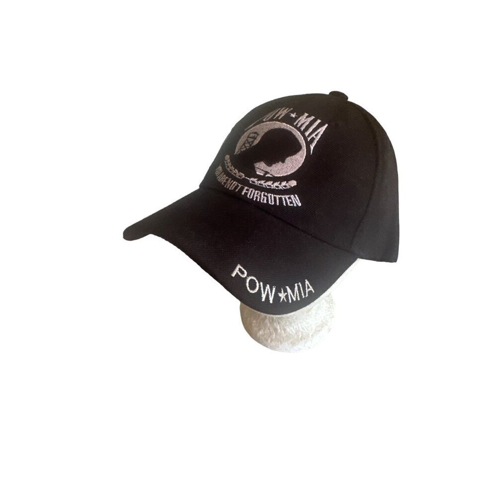 POW MIA You Are Not Forgotten Black Hat‎ Cap Adjustable